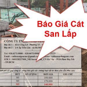 Báo giá cát san lấp