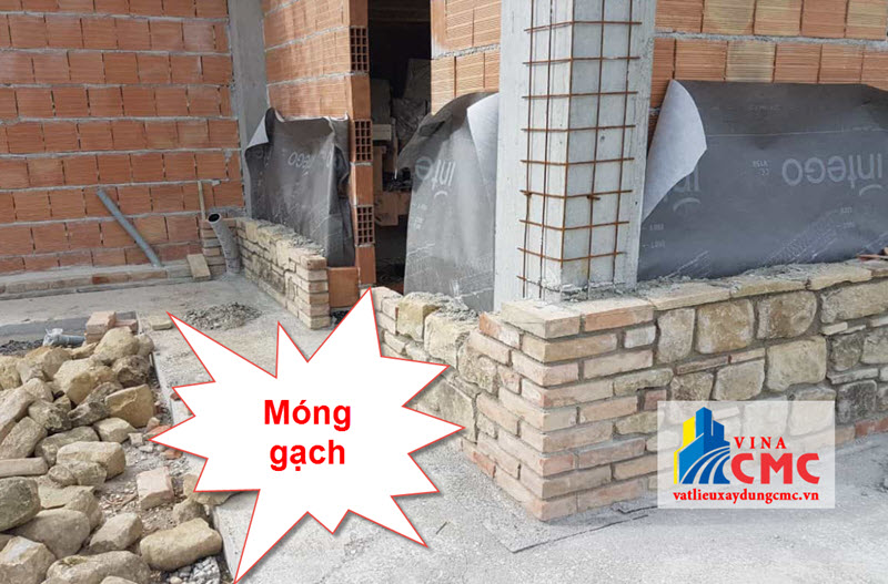 Móng nhà sử dụng gạch