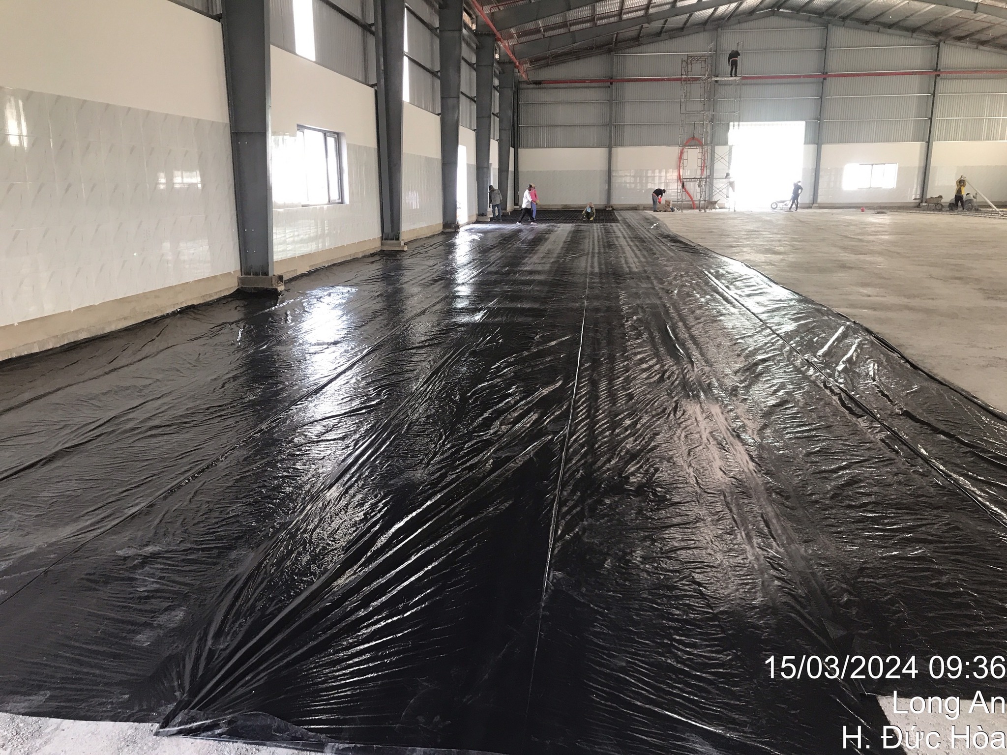 Nilon lót sàn đổ bê tông