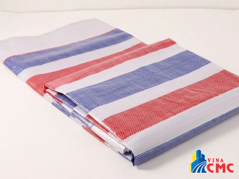 Các loại bạt che nắng mưa khổ 6m - Bạt sọc 3 màu