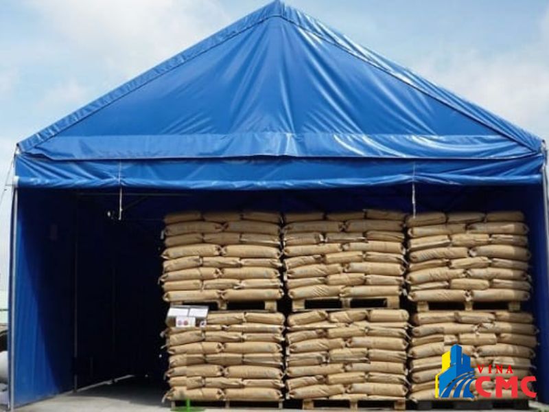 Ứng dụng thực tế của của bạt 6m xanh cam và bạt sọc 3 màu