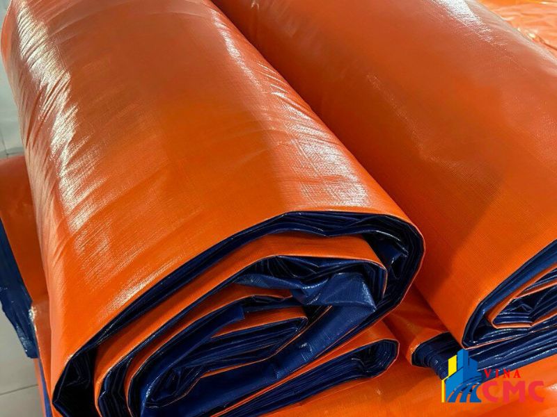 Ứng dụng thực tế của của bạt 6m xanh cam và bạt sọc 3 màu